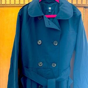 Girls Uniqlo Navy Trench Coat